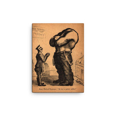 At Last a Perfect Soldier by Robert Minor, 1916 canvas print on a plain backdrop in size 12"x16".