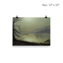 At the Lakeside, Moonlight by John Atkinson Grimshaw poster 3