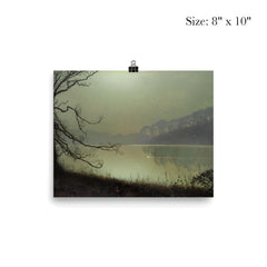 At the Lakeside, Moonlight by John Atkinson Grimshaw poster 4