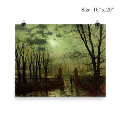 At The Park Gate by John Atkinson Grimshaw, 1878 poster 2