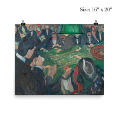 At the Roulette Table in Monte Carlo by Edvard Munch, 1892 poster 2