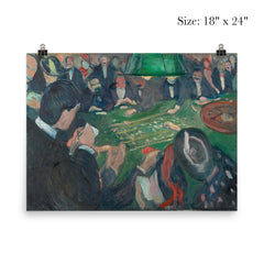 At the Roulette Table in Monte Carlo by Edvard Munch, 1892 poster 5