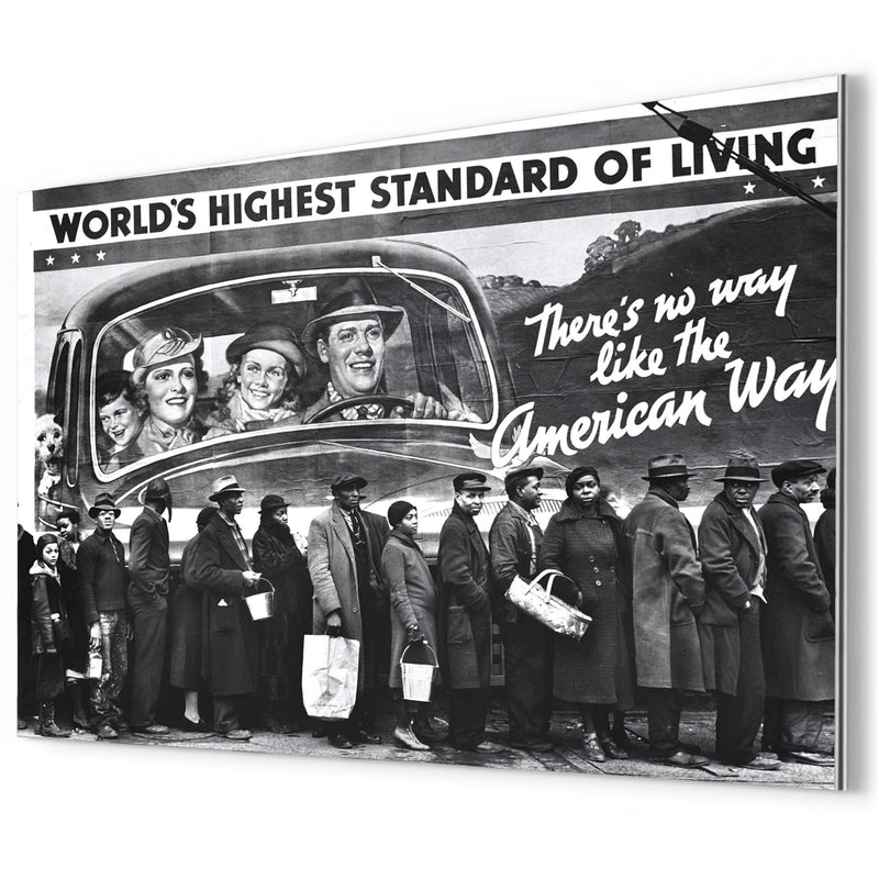 At the Time of the Louisville Flood (Breadline) metal print mockup