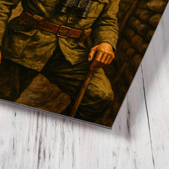 Atatürk Gallipoli trench portrait metal print mockup