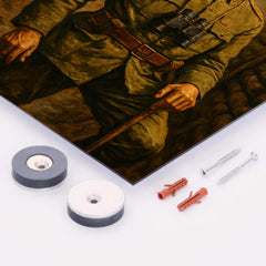 Atatürk Gallipoli trench portrait metal print mockup