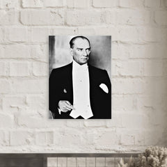 Ataturk (Mustafa Kemal Ataturk) metal print mockup