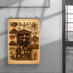 Athanasius Kircher cabinet of wonders and volcanic diagrams poster 4