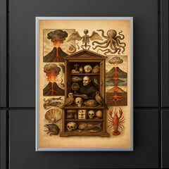 Athanasius Kircher cabinet of wonders and volcanic diagrams poster 5