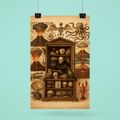 Athanasius Kircher cabinet of wonders and volcanic diagrams poster 6
