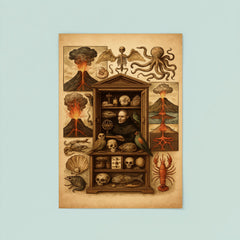 Athanasius Kircher cabinet of wonders and volcanic diagrams poster 8
