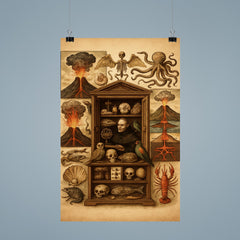 Athanasius Kircher cabinet of wonders and volcanic diagrams poster 9