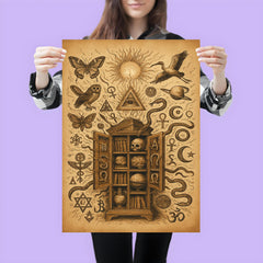 Athanasius Kircher cabinet of wonders exploding with symbols poster 3