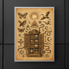Athanasius Kircher cabinet of wonders exploding with symbols poster 5