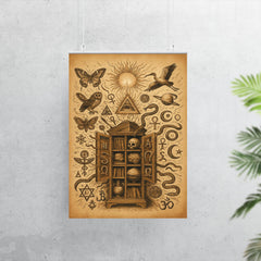 Athanasius Kircher cabinet of wonders exploding with symbols poster 7