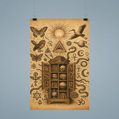 Athanasius Kircher cabinet of wonders exploding with symbols poster 9