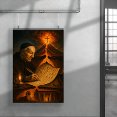 Athanasius Kircher decoding Egypt beneath volcano cross section poster 4