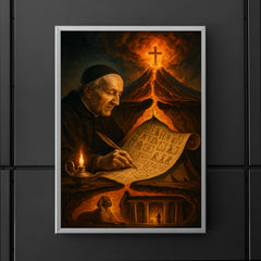 Athanasius Kircher decoding Egypt beneath volcano cross section poster 5