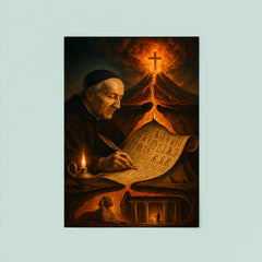 Athanasius Kircher decoding Egypt beneath volcano cross section poster 8