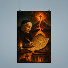 Athanasius Kircher decoding Egypt beneath volcano cross section poster 9