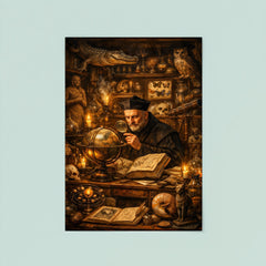 Athanasius Kircher in a cabinet of curiosities poster 8