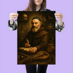 Athanasius Kircher surrounded by strange instruments poster 3