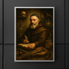 Athanasius Kircher surrounded by strange instruments poster 5
