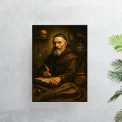 Athanasius Kircher surrounded by strange instruments poster 7