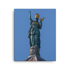 Athena by Johannes Benk canvas print on a plain backdrop in size 16"x20".