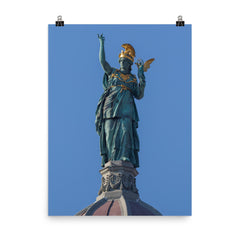 Athena by Johannes Benk poster on a plain backdrop in size 8"x10".