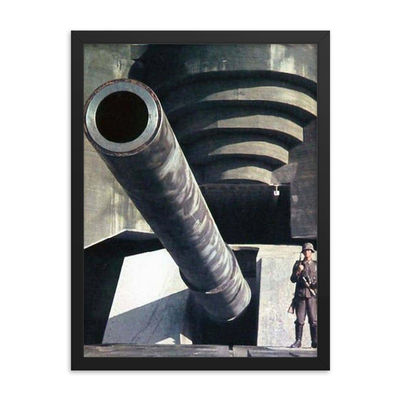 Atlantic Wall framed print on a plain backdrop in size 18