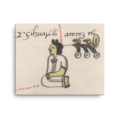 Atotoztli II canvas print on a plain backdrop in size 16"x20".