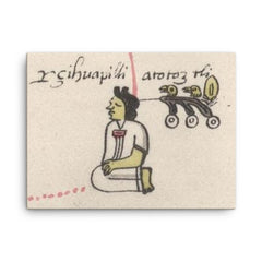 Atotoztli II canvas print on a plain backdrop in size 18"x24".