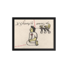 Atotoztli II framed print on a plain backdrop in size 12"x16".