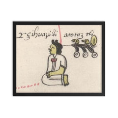 Atotoztli II framed print on a plain backdrop in size 16"x20".