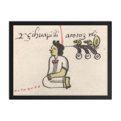 Atotoztli II framed print on a plain backdrop in size 18"x24".