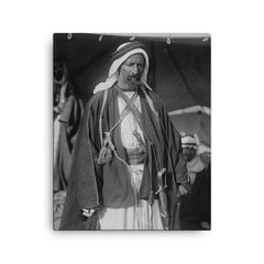 Auda Abu Tayi canvas print on a plain backdrop in size 16"x20".