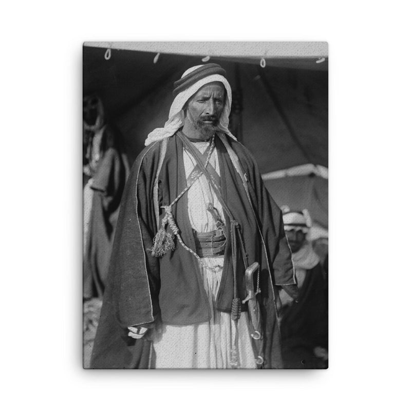 Auda Abu Tayi canvas print on a plain backdrop in size 18