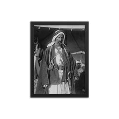 Auda Abu Tayi framed print on a plain backdrop in size 12"x16".