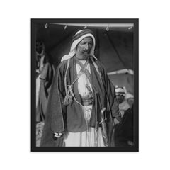 Auda Abu Tayi framed print on a plain backdrop in size 16"x20".