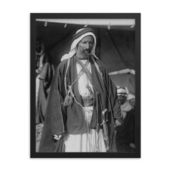 Auda Abu Tayi framed print on a plain backdrop in size 18"x24".