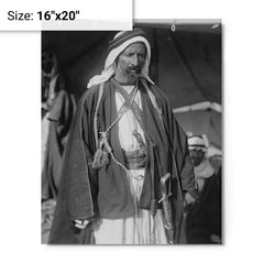 Auda Abu Tayi metal print on a plain backdrop in size 16"x20".