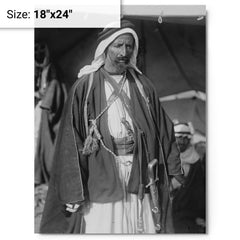 Auda Abu Tayi metal print on a plain backdrop in size 18"x24".