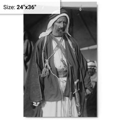 Auda Abu Tayi metal print on a plain backdrop in size 24"x36".