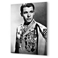 Audie Murphy metal print mockup