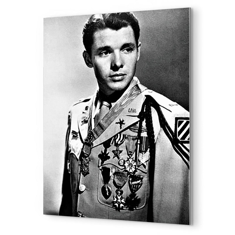 Audie Murphy metal print mockup