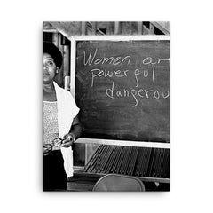 Audre Lorde canvas print on a plain backdrop in size 18"x24".