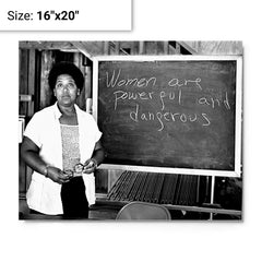 Audre Lorde metal print on a plain backdrop in size 16"x20".