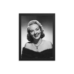 Audrey Totter framed print on a plain backdrop in size 12"x16".