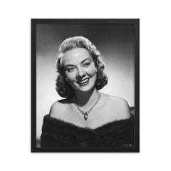 Audrey Totter framed print on a plain backdrop in size 16"x20".