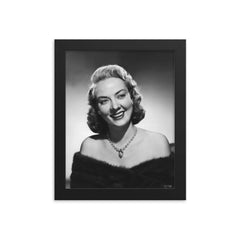 Audrey Totter framed print on a plain backdrop in size 8"x10".